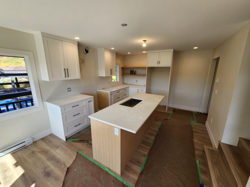 In progress kitchen installation